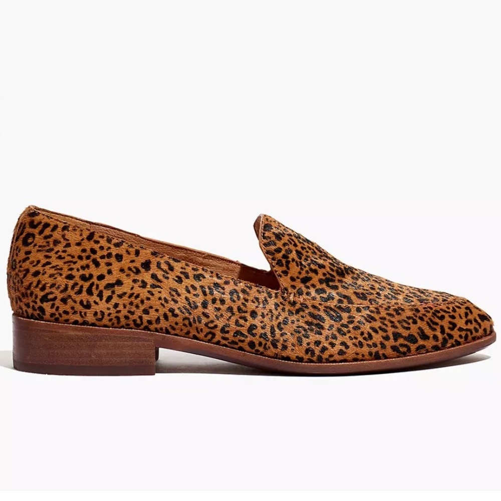 Madewell The Frances Loafer in Mini Leopard Calf Hair Size 9 - Picture 3 of 10
